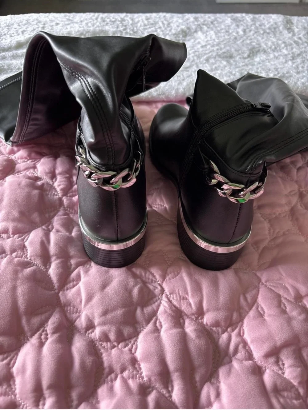 ANDREA FENZI Black Over-the-Knee Block Heel Boots